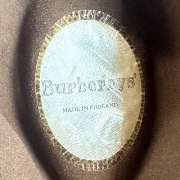 Burberrys Handmade English Brown Fedora Hat 7 1/4 Fine Fur Felt Men Christy's - Picture 9 of 9